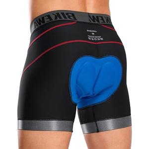 Bikewa Men's Cycling Underwear with Anti-Slip Leg Grips 4D Padded Bike Shorts MTB Liner for Bicycle Biking Riding M