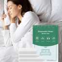 Baffect 2 Pack Disposable Bed Sheets Fitted Sheets, Disposable Sheets for Travel with Quilt Covers, Pillow Cases and Toilet Seat Covers, Disposable Bedding for Travel, Hotel (Queen Size)