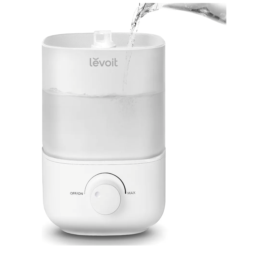 LEVOIT Top Fill Humidifiers for Bedroom, 2.5L Tank for Large Room, Easy to Fill & Clean, 28dB Quiet Cool Mist Air Humidifier for Home Baby Nursery & Plants, Auto Shut-off for Safety, 25H