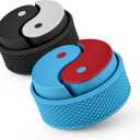 Yin Yang Fidget Clicker Toy with Satisfying Click, 2-Pack with Lanyard, Black and Blue, Reduce Stress & Anxiety