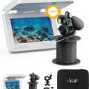 FourQ Underwater Fishing Camera,Fishing Camera Ice vexilar Fish find 4.3 inch HD Display Screen Underwater W/ 5000mah Li-Battery,100ft Cable and 12pcs Ir Lights for Boat Lake Kayak Ice Fishing