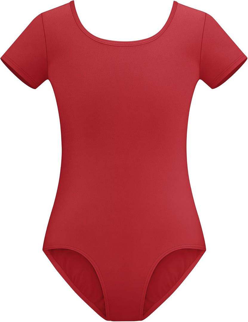 Stelle Ballet Leotards for Girls Short Sleeve Gymnastics Dance Outfit 2-16Y | Scoop neckline, Stretch fabric, Comfortable fit, Skin-friendly, Gymnastics & Ballet, Toddler dancewear, Kids bodysuit