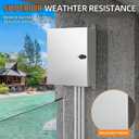 Stainless Steel Enclosure, IP65 Waterproof Electrical Box for Indoor and Outdoor Projects, Includes Mounting Plate and Wall Bracket 450350200mm (18"14"8")