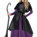 California Costumes Womens Witch's Coven Coat Dress (Large, Purple/Black)