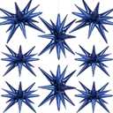 8 Pcs Navy Blue Star Balloons, 27/22 inch Explosion Foil Balloons for Birthday, Baby Shower, Wedding, Backdrop, Anniversary, Graduation Party Decorations (Navy Blue)