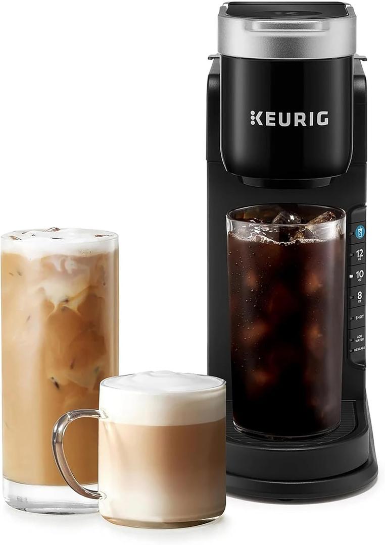 Keurig K-Caf Barista Bar Single Serve Coffee Maker, with 3 Brew Sizes, Hot and Cold Brew Capabilities, 2oz Coffee Shot Button, Black 