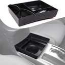 Lcojicep Car Central Control Tray Storage Box Organizer Compatible with Toyota Tacoma 2006-2015 Center Console Gear Shift Side/Water Cup Holder Organizer Storage Box Tray (Cup Holder Storage Box)