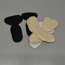 PHIXBEAR Heel Pads for Big & Loose Shoes, Pain Relief, Stop Slip and Blister, Large Grips Cushion Inserts to Make Men & Women Shoes Smaller Tighter (4 Pairs) 2 Apricot 2 Black