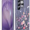GVIEWIN for Samsung Galaxy S26 Case, Clear Floral Slim Shockproof Protective Women Phone Case, Non-Yellowing, with Screen Protector & Camera Lens Protector for Galaxy S26 6.3", Floratopia/Colorful