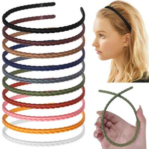 3 x 10 Pcs Plastic Headbands for Women Girls, Head Bands for Women's Hair Accessories Thin Headbands for Women Girls Teens,Style-1