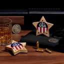 DGWJSU Gun Magnet Mount 35 lbs Rating, Real Wood Gun Magnet, Hidden Magnet Gun Mount for Pistol, Rifle, Shotgun, Using in Wall Gun Rack, Car, Truck, Safe, Desks, Gun Gifts- Pentagon(1-Pack