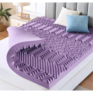 3 Inch 7-Zone Queen Mattress Topper, Egg Crate Memory Foam Mattress Topper
