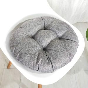 vctops 18" Round Bar Stool Cushion, Linen Fabric and Thick Padding, Comfortable Sitting for Round Wooden/Metal Stools Grey