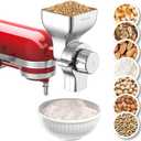 All Metal Grain Mill Attachment For Kitchenaid Stand Mixer, 12 Levels Flour Mill Grinder for Home, Fit for Grinding Wheat, Corn, Oats, Buckwheat,Millet and Other Cereals