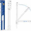 Electrical Outlet Extender Stick with Surge Protection, 6 AC Outlets & 4 USB Ports, Adjustable 24"-36" Outlet Extender Stick with 180° Rotating Flat Plug for Bedroom, Couch, Desk & Dorm