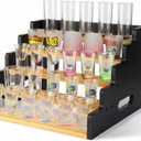 5-Tier Shot Glass Display Rack, Shot Glass Display Shelf, Holds 35 Glasses For Home And Bar Birthday Party Displays