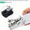 Handheld Sewing Machine, Mini Sewing Machine with Sewing Accessories, Electric Portable Stitch Tool for Beginners, DIY, Home Travel Use(White)