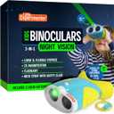 Little Experimenter Night Vision Binoculars for Toddlers & Kids, Flash Light & Face Comfort Rubber, Ideas, Outdoor Toys, Educational STEM Gifts for Boys & Girls Ages 3 4 5 6 Year Old