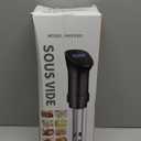 Sous Vide Machine-Suvee Cooker-Rocyis Sous Vide Kit with Lid, Recipes-1000W Fast Heating Immersion Circulator/Accurate Temperature and Timer/Digital Touch Screen, Stainless Steel (US Standard) (Black)