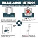 Shower Head Holder All Meta lHandheld Shower Wand Bracket Adhesive Shower Wall Mount Holder Brass Shower Spray Holder Black, Drill Free Glue Installation