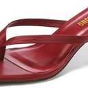 LULLASONG Women's Kitten Heels Sandals Square Open Toe Flip Flop Heels 1.8-2 Inch Heeled Sandals for Women 6.5