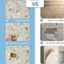 10 Sheets Sandstone Beige Hexagon Peel and Stick Backsplash for Kitchen Wall, Heat Resistant Stick on Backsplash PVC Smart Tiles, Waterproof Peel and Stick Wall Tiles for Bathroom