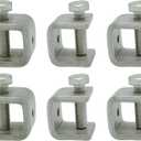 6-Pack 304 Stainless Steel C-Vise Clamps Heavy Duty C-Clamps C Clamps Mini with Stable Wide Jaw Openings Ideal for Home Decor Welding Carpenter Construction