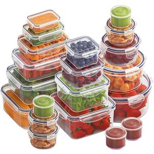 40 Pcs 84oz Large Food Storage Containers with Lids, Reusable Meal Prep Containers for Kitchen Storage, Airtight Leakproof & BPA-Free Freezer, Microwave & Dishwasher Safe