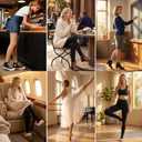 )+MD 140D Light Compression Pantyhose for Women, 15-20mmHg Graduated Compression Tights, Footless Leggings for Leg Support  (S/M)