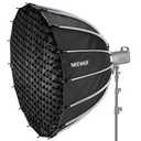 NEEWER 47.2inch/120cm Parabolic Softbox Quick Set up Quick Folding, with Diffusers/Honeycomb Grid/Bag, Compatible with Aputure 120d Light Dome Godox sl60w NEEWER RGB CB60 and Other Bowens Mount Lights