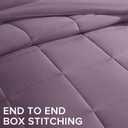 UGG Leonora Comforter Set with 1 Pillow Sham Lightweight Down Alternative Blanket Reversible All Season Washable and Hypoallergenic Bedding Set for College Dorm, Twin/Twin XL, Purple Shadow