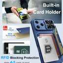 BXYJY for iPhone 17 Pro Max Case Wallet with Card Holder (4-5 Cards), Slide Camera Cover, Military Grade Drop Shockproof, Heavy Duty Rugged Women Men Phone Case for iPhone 17 Promax 6.9" 2025, Blue
