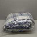 Full Size Comforter Sets, Blue Grey Plaid Bedding Set 7 Piece for Boys Girls Teen, Classic Homestead-Style Kids Comforter Set Bed in A Bag with Sheets, Pillowcases & Shams