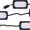 Owleye 50FT Led Work Light 85W 8000LM Waterproof Construction String Lights Linkable Temporary Work Lighting Outdoor Indoor Worklight (5 Light Heads)