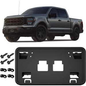 License Plate Frame for 2021 2022 2023 Ford F150 Accessories- Front Bumper License Plate Bracket Holder 3.3L 5.0L ML3Z-17A385-AB FO1068185