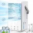 ZUKBEN Portable Air Conditioners, 90 oscillation Mini Air Conditioner Cooler With 3 Speeds 7 Colors, 1000ml Evaporative Air Cooler Fan Timer Mist, for Room Office Camping