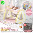 Orzbow Potty Training Seat | Upgrade Toddler Potty Training Toilet with Step Stool, 2-in-1 Stability Toilet Seat for Boys Girls | with Splash Guard, Anti-Slip Pad, Ladder, and Height Adjustable, Pink