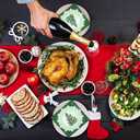 Christmas Paper Napkins Set 80 Pieces Green Christmas Tree 13in Paper Disposable Party Napkins, Vintage Dinner Napkins for Christmas Party, New Year Party 2025 Party Table Decorations