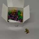 Sratte 48 Pcs Mardi Gras King Cake Baby 1 Inch Purple Green Gold Mini Plastic Baby Cake Toppers Tiny Plastic Babies Doll for Mardi Gras Party Decorations Supplies