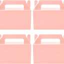 Oletx 12Pcs Pink Gable Gift Boxes, Party Favor Treat Box, Goodie Box, Cookie Candy Box for Princess Birthday Party, Baby Girl Shower, Classroom Activity and Any Fun Occation Decoration Supplies.