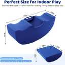 BALAPET Kids Sensory Rocking Chair, 2-Person Foam Seesaw, Navy Blue, 43×19×12in