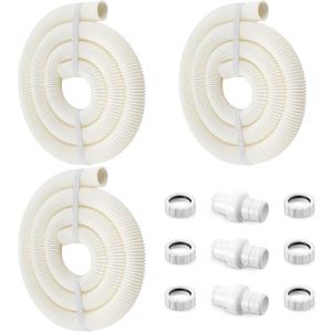 Pool Cleaner Parts, 6 FT 9-100-3102 Feed Hose, Hose Swivel 9-100-3002 and Nut 9-100-3109 Compatible with Polaris 360, Complete Pool Cleaner Replacement Kit(3 Set)