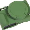 Easy Hood Case for Canon Powershot G7 X Mark III Digital Camera, Soft Silicone Protective Cover with Removable Lens Cover for Canon Powershot G7X Mark III DSLR Camera (Green)
