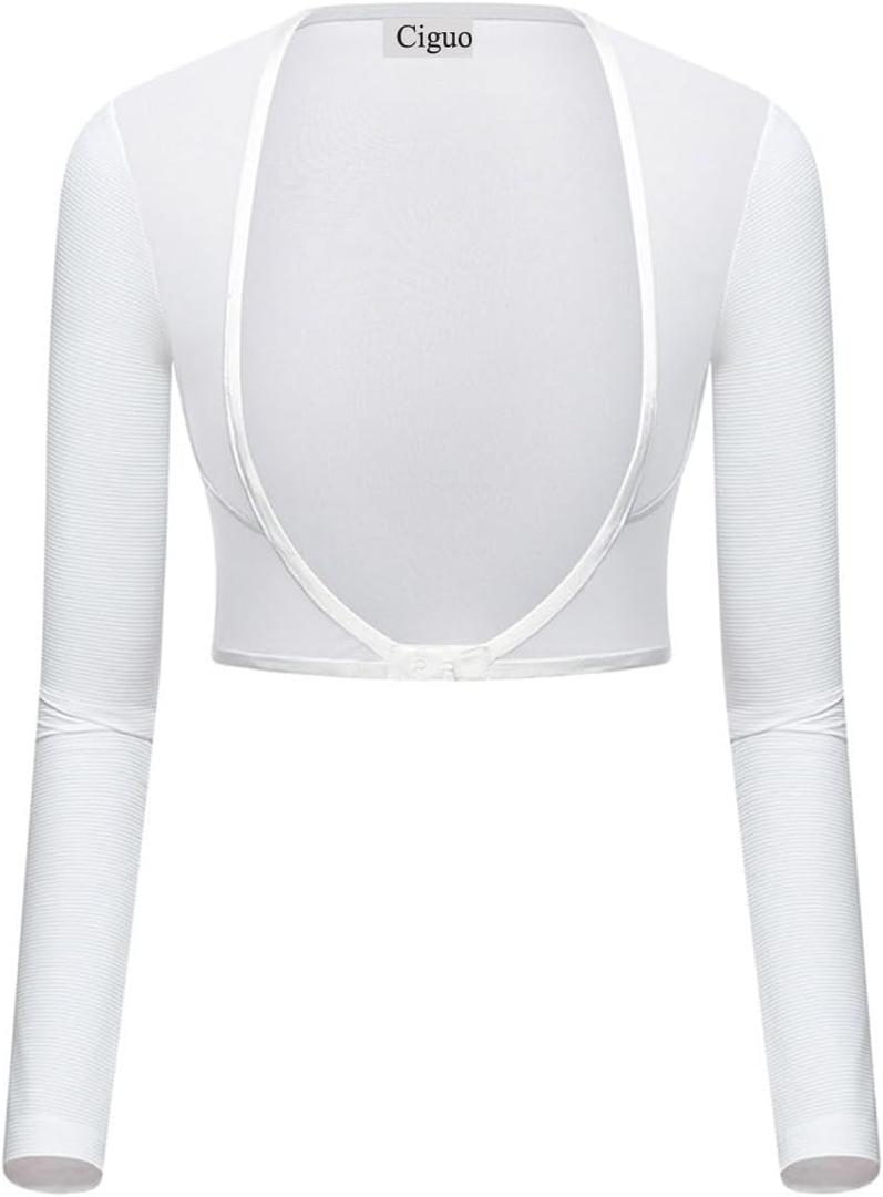 Women's Golf Cooling Shawl Outdoor Sun Protection Arm Sleeves (Large, White)