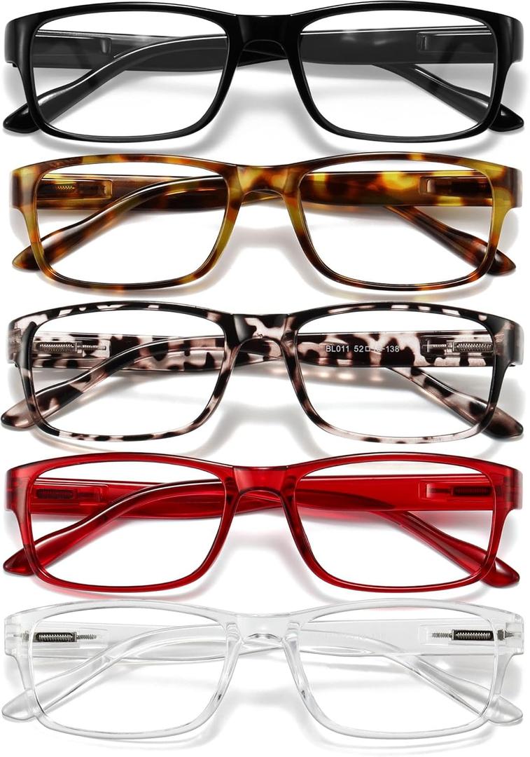 Gaoye Professional Reading Glasses for All Day - Computer Readers with Blue Light Protection - Value Pack (Bold Fusion), Magnification Strength: 1.0 x