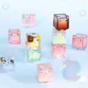 Glow in The Dark Figure, Square Cat Series Blind Box (5 Figures per Box) Random Style Action Figure Cute Blind Bag Collectible Toys - Mini Figures Mystery Box for Cat Lovers Birthday Gift & Desk Decor