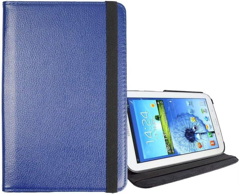 Generic Tablet Leather Flip Case for Samsung Galaxy Tab S 8.4 inch SM-T700 SM-T705, 360 Degree Rotating Stand Case Full Protective Cover Navy Blue
