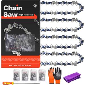 4Pcs 20 Inch Chainsaw Chain, 3/8" Pitch .050" Gauge 72 Drive Links, Replacement for Husqvarna 455 (Rancher) 460 (Rancher), Replacement for Stihl MS311 MS391 and More