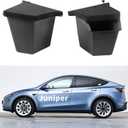 Rear Trunk Storage Bins with Lids for Tesla Model Y Juniper 2025–2026 | Tesla Model Y Accessories 2026,TPE Tesla Model Y Trunk Organizer, Waterproof Rear Trunk Organizer Storage Box, 2 Pack