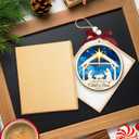 HEXMOZ Nativity Scene Christmas Ornaments - Catholic Religious Gifts for Women, Men - Christian Ornaments for Christmas Tree, Nativity Decorations Festive Faith Ideas - Xmas Holiday Ornaments 2025